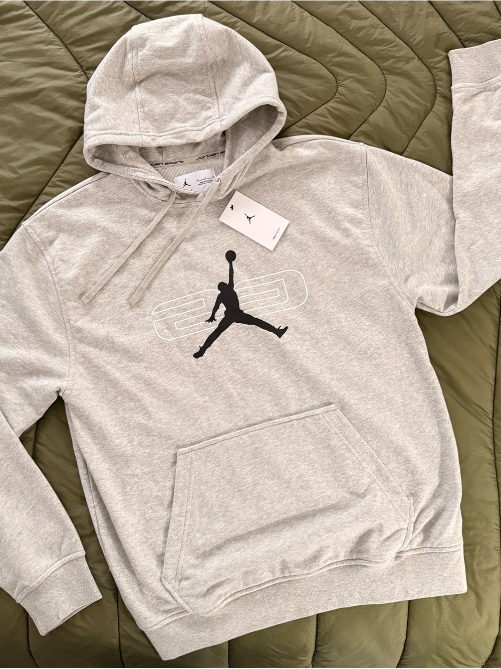 Nike Jordan Sport Light Gray Hoodie with Jumpman logo